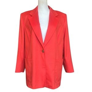 MARINA RINALDI by MaxMara Orange One Button Blazer Jacket size 23 US 14 /14W